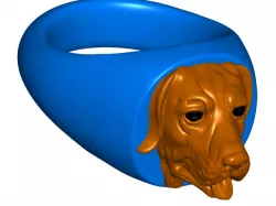 Labrador Retriever Signet Ring with Resizing Instructions