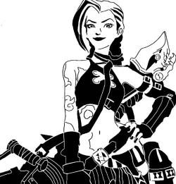 LOL Jinx stencil 2
