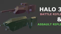 Low Poly Halo 3 BR and AR
