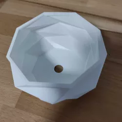 Low Poly Planter - Wide Top (with drainage hole)