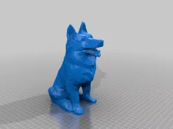 low poly wolf