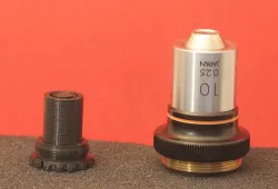 Microscope funnel stops customizable