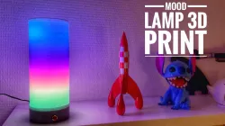 Mood lamp with push button to change colors