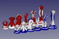 Multicolor Alien Life Chess Set