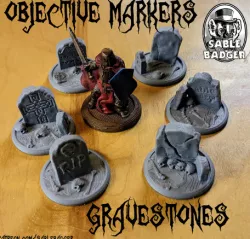 Objective Markers - Gravestones for Fantasy games
