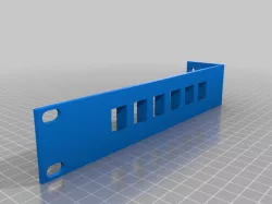 Patch Panel bracket for Unifi US-8-150W Switch for 19 inch Rack with 6 Keystone Sockets