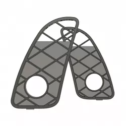 Piece with TOW hole, Rear Bumper, LH+RH, Toyota MR-S / MR2 mk3 2002-2007
