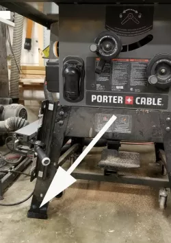 Porter Cable PCB270TS Table Saw foot cushions