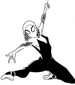 Spider Gwen stencil 5