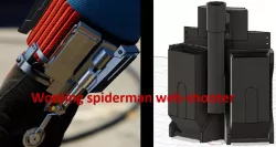 spider-man homecoming working home made webshooter