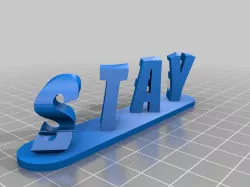 Stay Safe - Anamorphic text