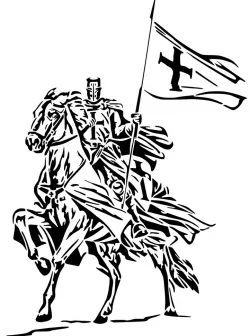 Templar Knight stencil 3