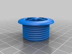 Threaded sink overflow cover for 28mm overflow drain. 