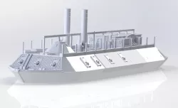USS Cairo gunboat 1/700