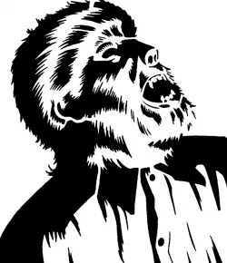 Wolf Man stencil