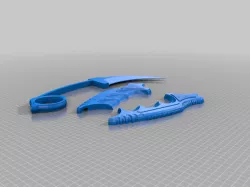 3 parts karambit layed out in a file so you don't have to