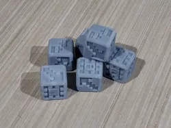 8 bit block dice resin