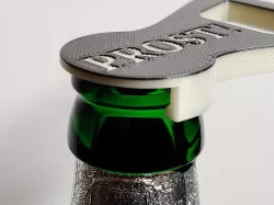 Bottle opener & lid combination in 9 different languages