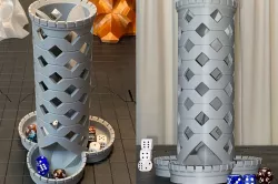 Castle Dice Tower - Triple Helix Spiral Fan 