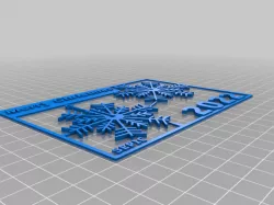 Christmas card Snowflake