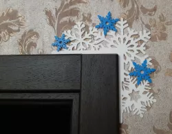 Christmas Decoration Door Corner snowflakes - STL version