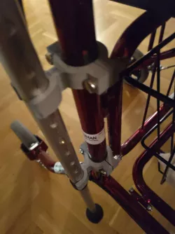 Crutch holders for rollator