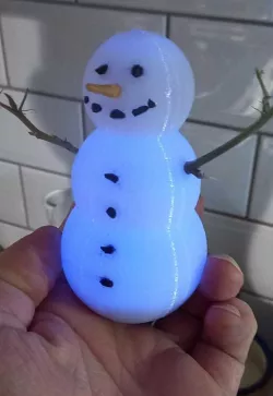 Customizable wibbly wobbly led snowman 