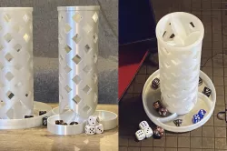 Dice Tower - Triple Helix - Spiral fan dice roller with Dice Tray 