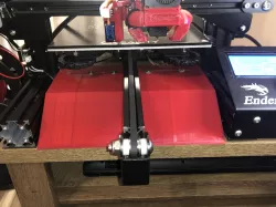 Ender 3 Continuous Print Ramp for safe disposal of parts. Quinly for Ender 3