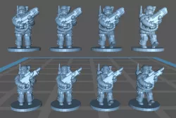 Epic scale special forces parading and extra poses