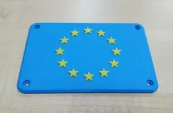 European Union flag plate