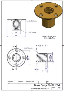 Flange nut RH22x7