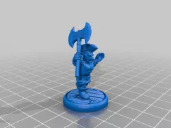 Gnome Barbarian Figure axe