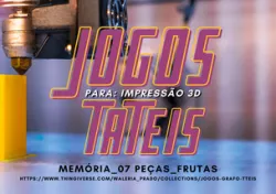 IMP. 3D - JOGO DA MEMÓRIA GRAFO-TÁTIL (7PÇS - FRUTAS)