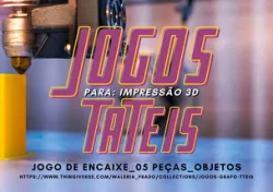 IMP. 3D - JOGO DE ENCAIXE GRAFO-TÁTIL (5PÇS - OBJETOS)