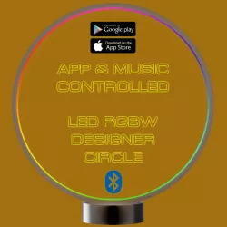 LED RGB DESIGNER CIRCLE RING HALO LIGHT LAMP - App & Music Controlled