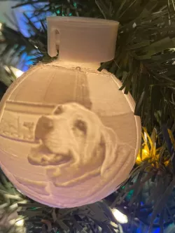 Lithophane ornament clip and cap