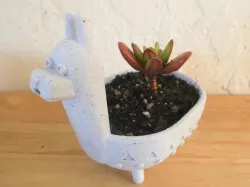 Llama Molcajete-style Planter