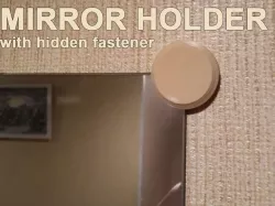 Mirror holder with hidden fastener