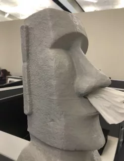 Moai head Tissue dispenser