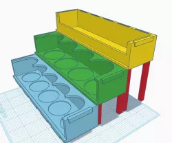 Modular Paint Rack for Tamiya model paints
