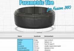 Parametric tire for RC Drift (K989, Mini Z etc.) in Fusion360