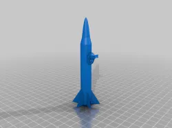 person attached to rocket