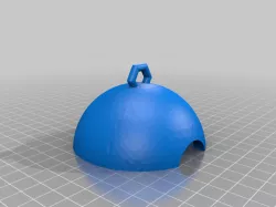 Pokeball ornament with opening lid correct orientation 