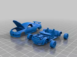 R34 GT-R separated body and chassis