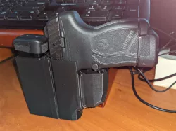 Ruger LCP Max Holster with Mag carrier and belt clip holes