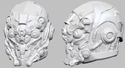 Sci Fi Soldier Helmet