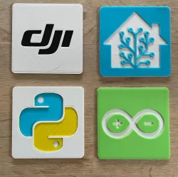 Set of 4 geeky coasters