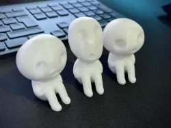 Sitting Kodama Ornaments (solid)