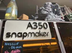 Snapmaker A350 Plaque Sign for Enclosure